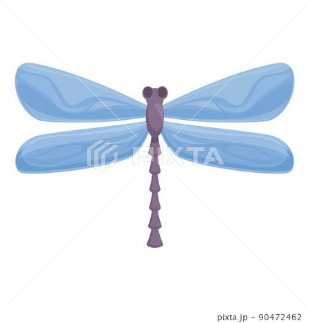 Spring dragonfly icon cartoon vector. Wing bug. Dragon purple Spring dragonfly icon cartoon vector. Wing bug. Dragon purple 90472462