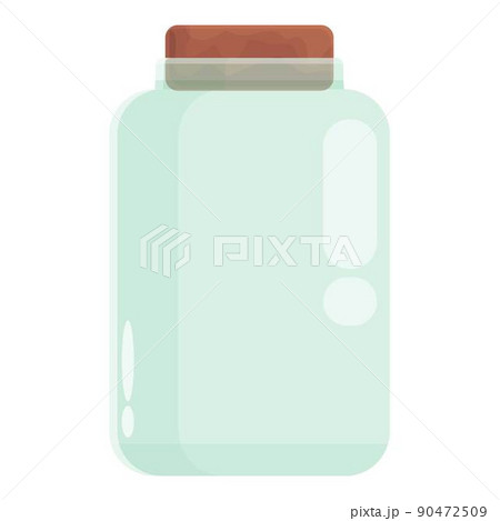 Glass jar icon cartoon vector. Ecology friendly. Eco protection Glass jar icon cartoon vector. Ecology friendly. Eco protection 90472509