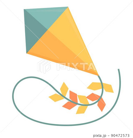 Fly kite icon cartoon vector. Store toy. Child kid 90472573