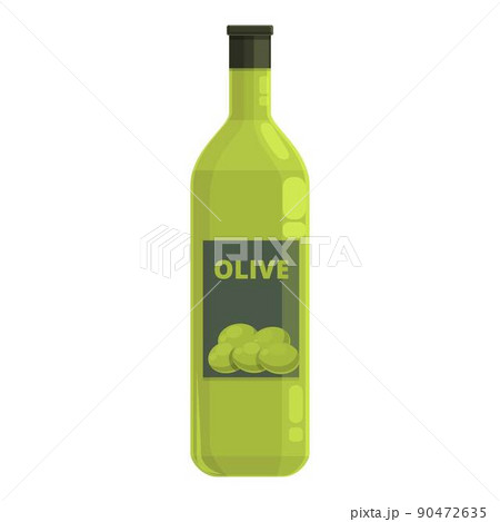 Green olives oil icon cartoon vector. Olive food. Plant tree 90472635