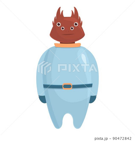 Alien creature icon cartoon vector. Cute ufo. Cute funny 90472842