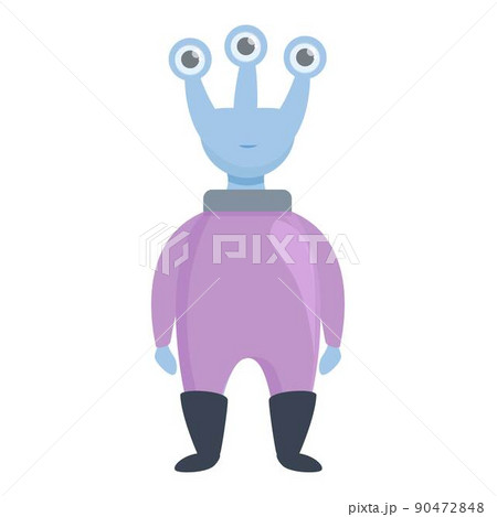 Alien monster icon cartoon vector. Cute ufo. Creature game Alien monster icon cartoon vector. Cute ufo. Creature game 90472848