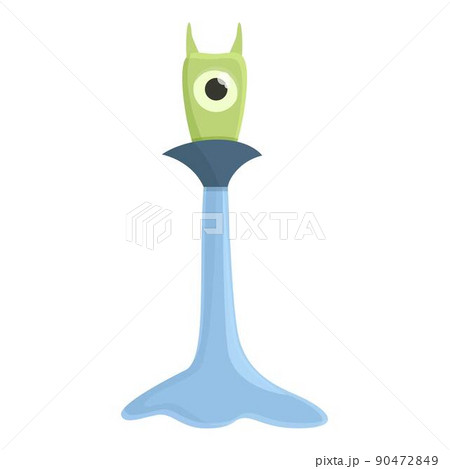 Funny alien icon cartoon vector. Ufo monster. Spaceship game 90472849