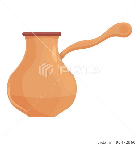 Traditional turkish coffee pot icon cartoon vector. Cezve cup. Cafe bean Traditional turkish coffee pot icon cartoon vector. Cezve cup. Cafe bean 90472960