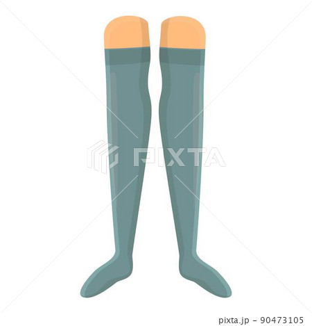 Cotton stocking icon cartoon vector. Winter sock. Cute foot 90473105