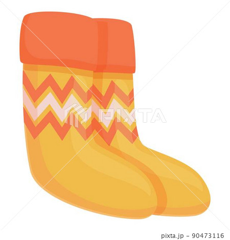 Wool socks icon cartoon vector. Winter sock. Cotton foot 90473116