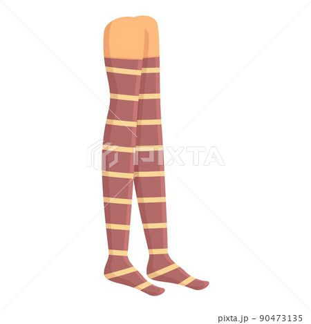 Girl stockings icon cartoon vector. Winter sock. Cotton shoes Girl stockings icon cartoon vector. Winter sock. Cotton shoes 90473135