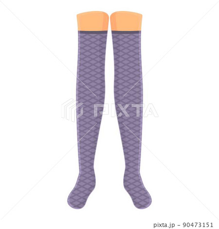 Striped stockings icon cartoon vector. Cotton fun. Winter sock 90473151