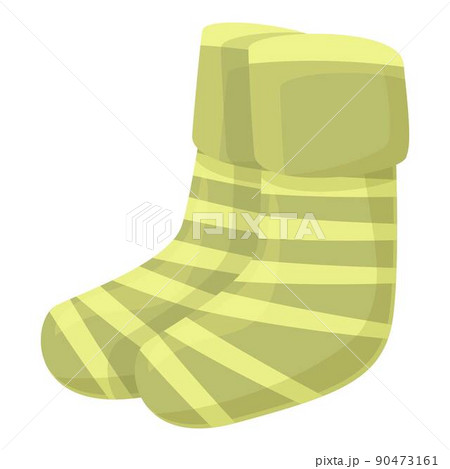 Stockings icon cartoon vector. Winter sock. Cute foot Stockings icon cartoon vector. Winter sock. Cute foot 90473161