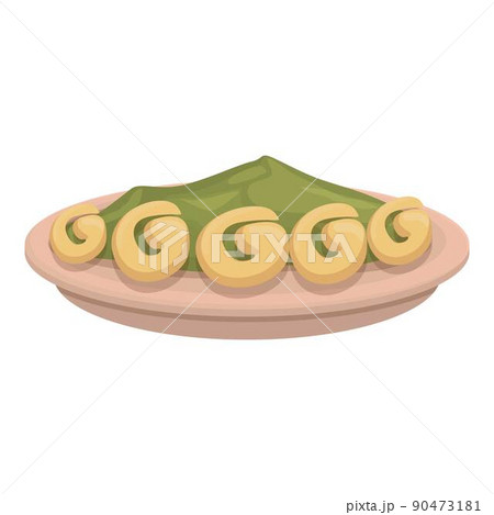 African dish icon cartoon vector. Caribbean food. Cuban plate African dish icon cartoon vector. Caribbean food. Cuban plate 90473181