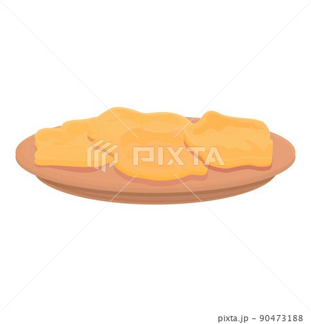 Caribbean dish icon cartoon vector. Food plate. Cuban fried 90473188