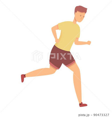 Running stress reduction icon cartoon vector. Body skills. Loud body Running stress reduction icon cartoon vector. Body skills. Loud body 90473327