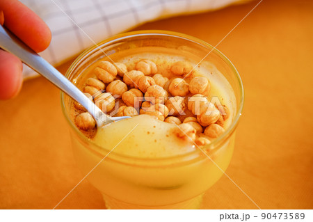 Boza or bosa, traditional fermented Turkish beverage 90473589