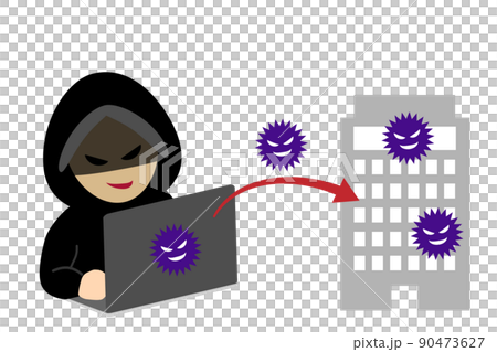 A hacker who makes a cyber attack. 90473627