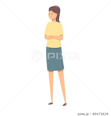 Woman waiting icon cartoon vector. Social emotion. Business marketing Woman waiting icon cartoon vector. Social emotion. Business marketing 90473628