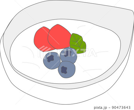 体に優しいヨーグルトのイラスト 90473643