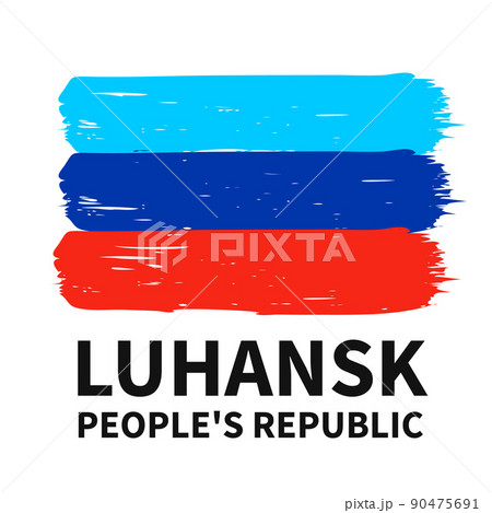 Flag of Luhansk People's Republic isolated on white. Unrecognized state in Eastern Europe. Vector template Flag of Luhansk People's Republic isolated on white. Unrecognized state in Eastern Europe. Vector template 90475691