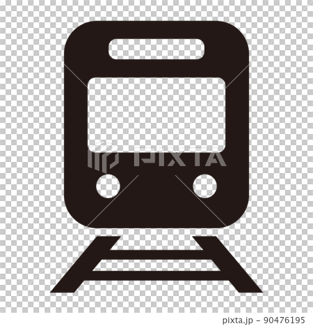 火車簡單的前面圖標/白色背景 90476195