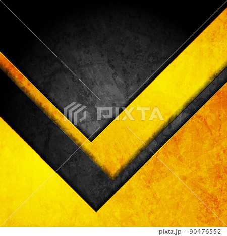 Black orange geometric abstract tech grunge background 90476552
