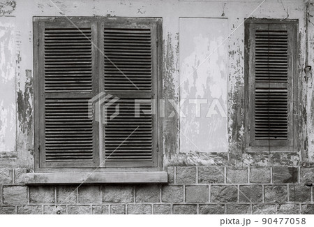 Photo film black and white: Street life in Da Lat city.  90477058