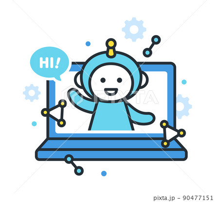自動応答するチャットボットAI。 90477151