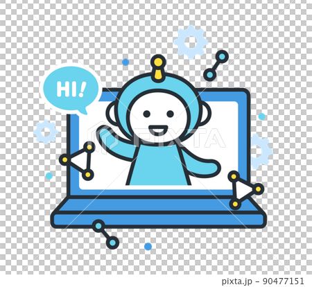 自動応答するチャットボットAI。 90477151