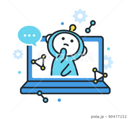 答えを探しているAI。チャットボット。 90477152