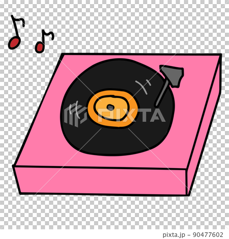 Record player illustration 90477602