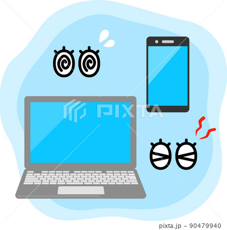 パソコン、スマートフォンと眼のトラブル パソコン、スマートフォンと眼のトラブル 90479940