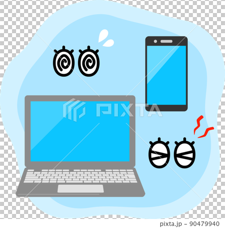 PC, smartphone and eye trouble PC, smartphone and eye trouble 90479940