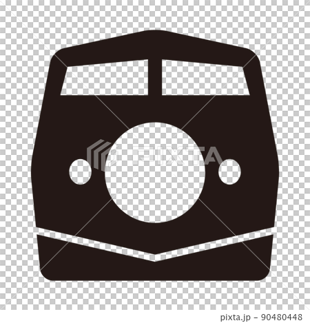 新幹線簡單的前面圖標/白色背景 90480448