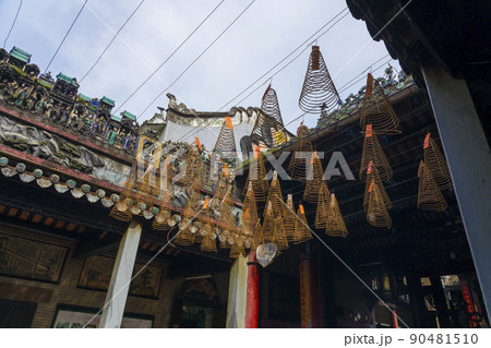 Spiral Incense at Thien Hau Temple in Ho Chi Minh City, Vietnam Spiral Incense at Thien Hau Temple in Ho Chi Minh City, Vietnam 90481510