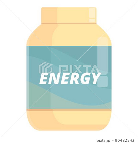 Energy jar protein icon cartoon vector. Food sugar. Vegan milk 90482542