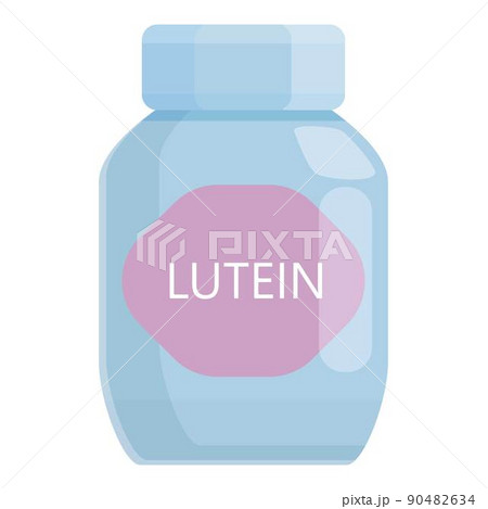 Lutein bottle icon cartoon vector. Medicine care. Vitamin natural Lutein bottle icon cartoon vector. Medicine care. Vitamin natural 90482634