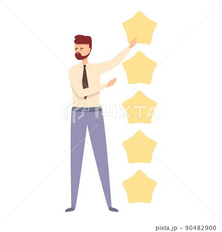 Benchmark stars icon cartoon vector. Financial time. Unit product 90482900