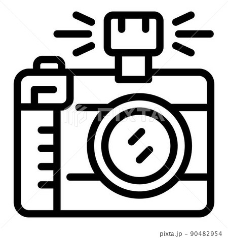 Tv camera icon, outline style 90482954