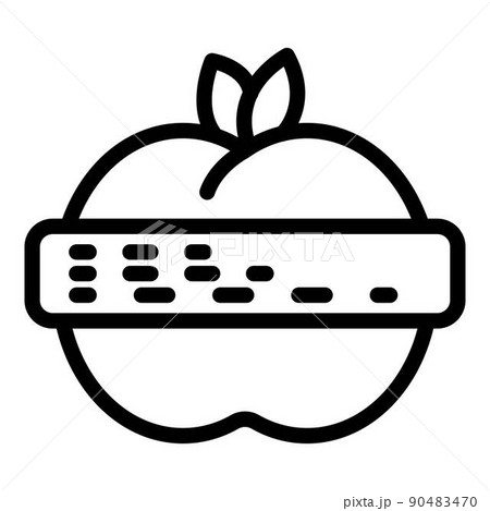 Agronomist apple icon, outline style 90483470