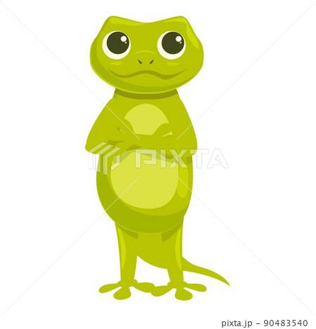 Green chameleon icon cartoon vector. Gecko lizard. Reptile animal Green chameleon icon cartoon vector. Gecko lizard. Reptile animal 90483540