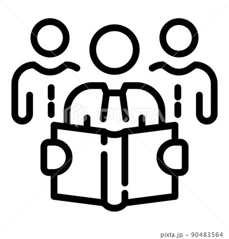 Team of translator icon, outline style Team of translator icon, outline style 90483564