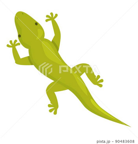 Green lizard icon cartoon vector. Animal iguana. Salamander gecko Green lizard icon cartoon vector. Animal iguana. Salamander gecko 90483608