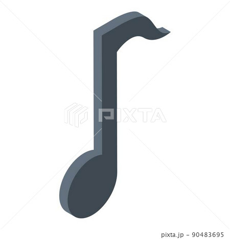Music note icon, isometric style 90483695