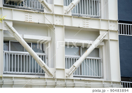 耐震補強　鉄骨ブレース　外付けブレース 90483894