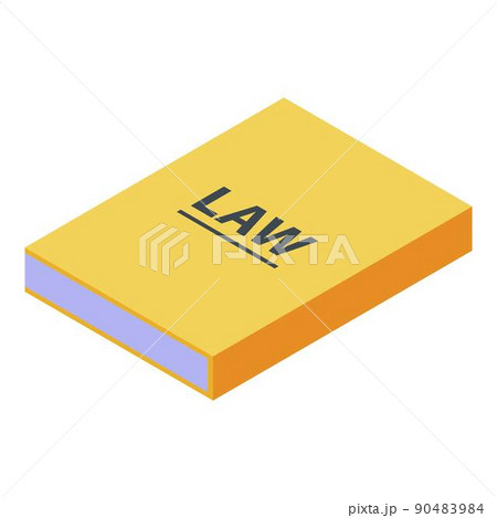 Law book icon, isometric style 90483984