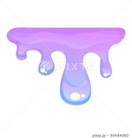 Paint slime icon cartoon vector. Green drip. Liquid sticky 90484060