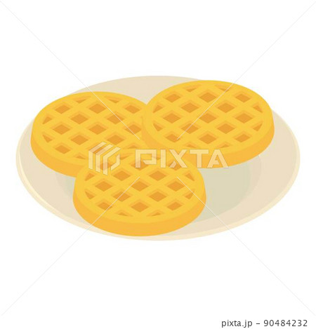 Belgian waffle icon, isometric style Belgian waffle icon, isometric style 90484232