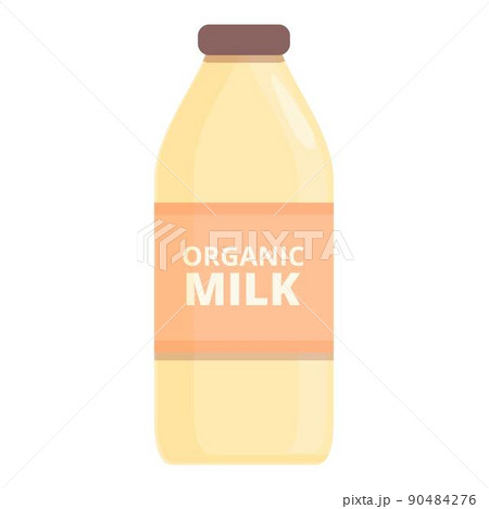 Organic milk icon cartoon vector. Vegetable drink. Vegan plant Organic milk icon cartoon vector. Vegetable drink. Vegan plant 90484276