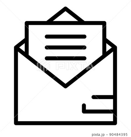 Mail paper letter icon, outline style Mail paper letter icon, outline style 90484395