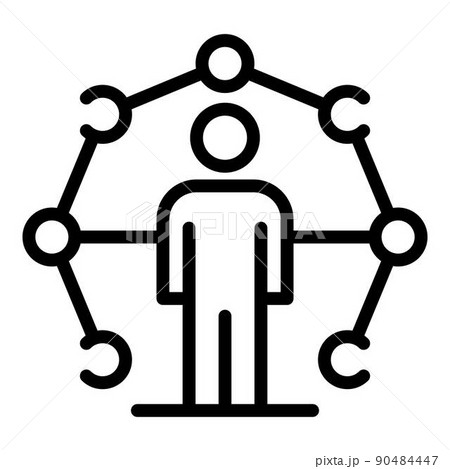 Scheme manager icon, outline style 90484447
