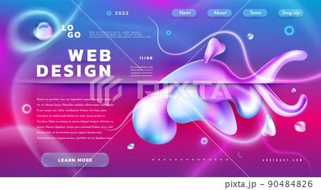 Business abstract banner. Website UI template. Gradient futuristic purple design with modern geometric fluid shapes. Minimal 3D smooth blotches. Web interface. Vector digital horizontal landing page Business abstract banner. Website UI template. Gradient futuristic purple design with modern geometric fluid shapes. Minimal 3D smooth blotches. Web interface. Vector digital horizontal landing page 90484826