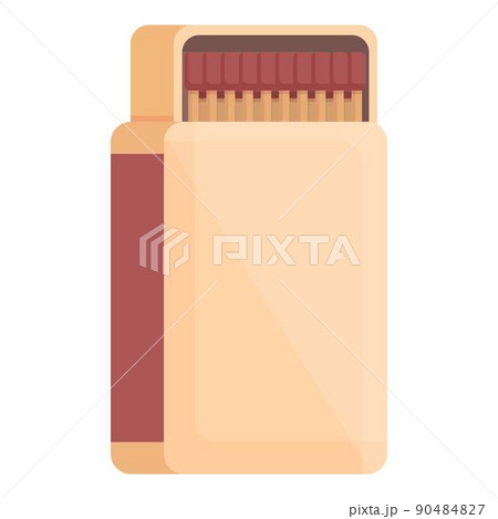 Matchbox icon cartoon vector. Cigar smoke. Nicotine leaf 90484827
